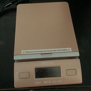 Rose gold shipping scale